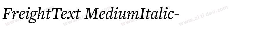 FreightText MediumItalic字体转换